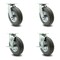 Service Caster 8 Inch Gray Pneumatic Wheel Caster Swivel with Swivel Locks 2 with Brakes, 4PK SCC-100S280-PNB-GRY-BSL-2-TLB-2 - alternate 1
